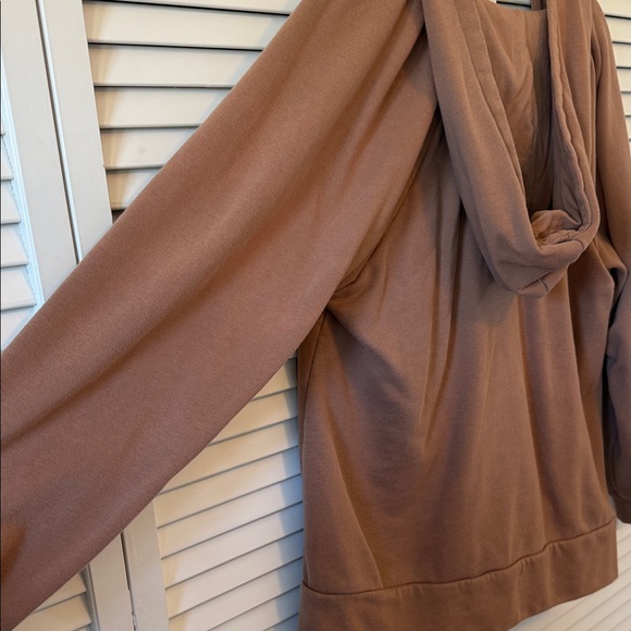 City Chic Brown Hoodie Sweatshirt Size 14 /XS - Picture 11 of 14